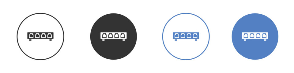 Network switch icon pictogram set. Vector icon designs