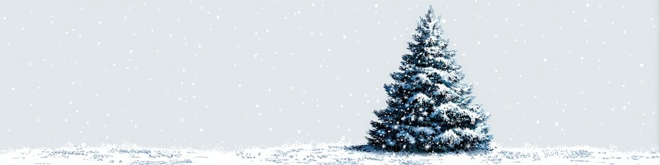 Fototapeta premium Christmas tree on a white background.