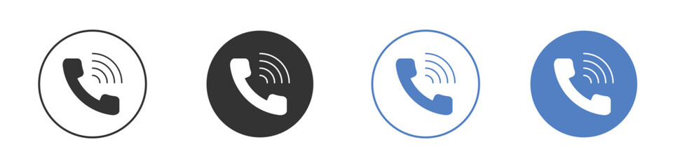 Phone call icon pictogram set. Vector icon designs
