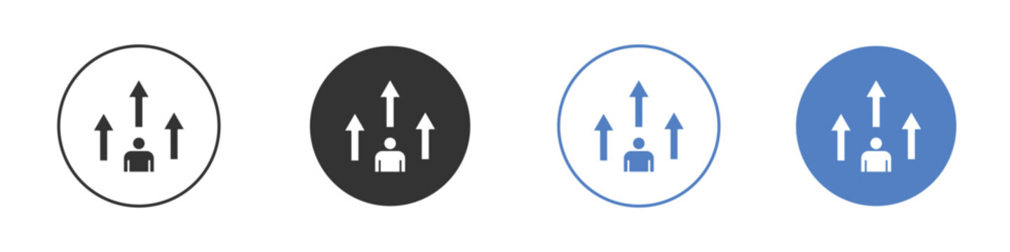 Personal development icon pictogram set. Vector icon designs