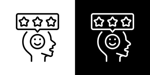 Satisfaction Icon Line Styles Vector Illustration 