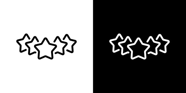 Stars Icon Line Styles Vector Illustration 