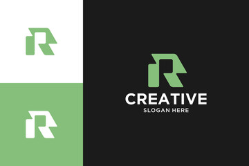 letter R logo design vector