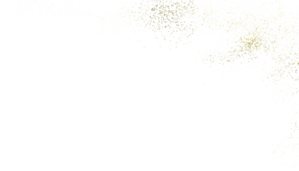 Abstract glowing particles forming a swirling nebula shape isolated on transparent background