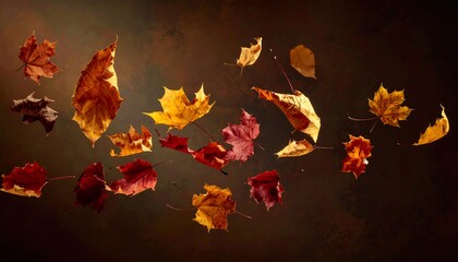 Autumn Leaves in Motion - A Captivating Fall Display.