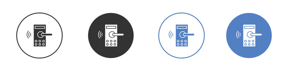 Smart lock icon pictogram set. Vector icon designs