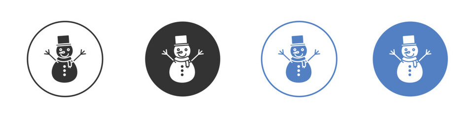Snowman icon pictogram set. Vector icon designs