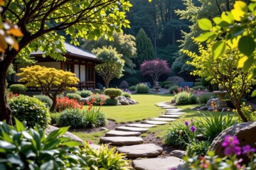 The quiet garden viewpoint becomes a sanctuary of spirit harmony zen heaven meditation