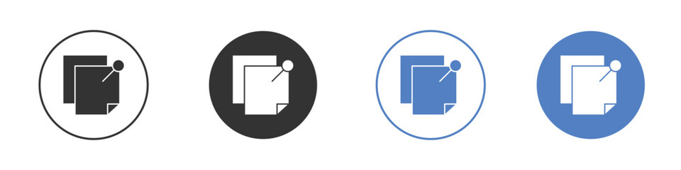 Sticky notes icon pictogram set. Vector icon designs