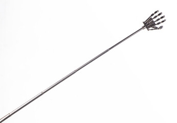 pointer with iron hand isolated on white background