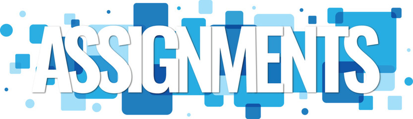 Professional modern assignments word lettering for educational tasks and academic projects