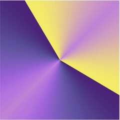 A smooth gradient transitions from a deep purple to a pale yellow with a soft focus radiating from the center point creating an abstract visual experience.