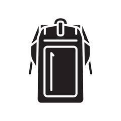 water repellent backpack color flat icon. Vector isolated element