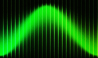 Vibrant green light streaks against a dark backdrop create a dynamic, modern glow