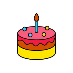 birthday cake with candles