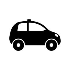 Fototapeta premium Compact car icon on white background, simple vehicle symbol. Vector, illustration
