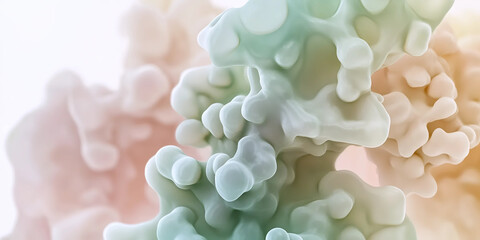 Abstract Protein Structure, Molecular Biology Art, Scientific Visualization
