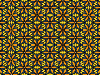 seamless vintage pattern. Floral geometric ornament. Endless texture for wallpaper, surface textures, pattern fills, web page background.