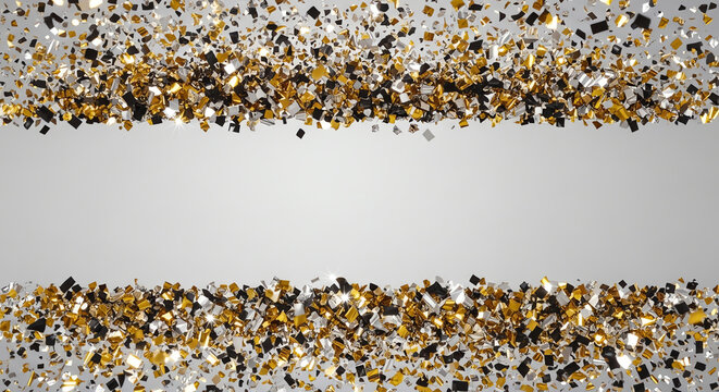 Dynamic New Year Confetti Explosion Background with Central Copy Space Generated AI
