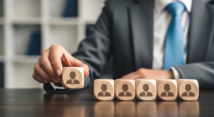 Hand Picking the Right Candidate Recruitment Process and Human Resources concept