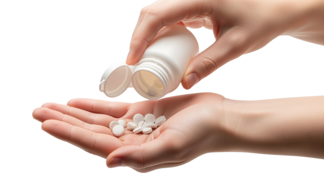 Hands pouring essential vitamins from a bottle, empowering wellness and a healthy lifestyle, showcasing mindful self-care, promoting natural remedies for a balanced life, feeling vibrant