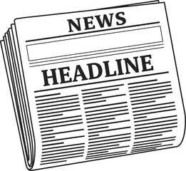 vector illustration of a newspaper