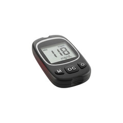 Black Glucose Monitor PNG Showing 118 mg/dL &ndash; Ideal for Diabetes, Health, Medical Use &ndash; High-Quality Single PNG for Designers (141 chars)
