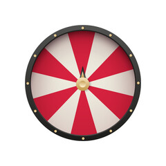 spinning fortune wheel icon, isolated on a white background. Perfect for gaming, casino, lottery, and entertainment projects, representing luck, prizes, and chance.