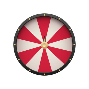 spinning fortune wheel icon, isolated on a white background. Perfect for gaming, casino, lottery, and entertainment projects, representing luck, prizes, and chance.