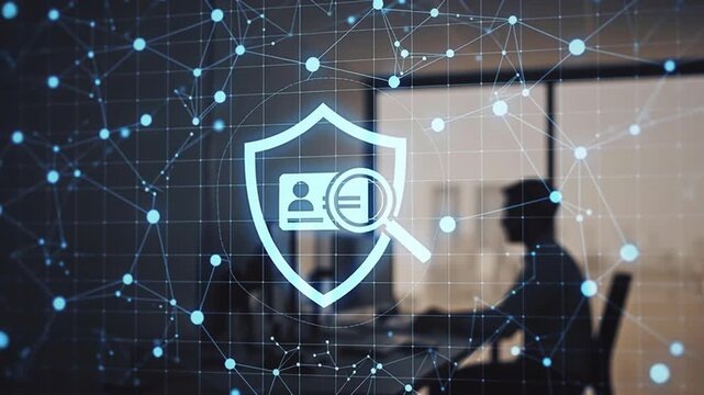 Cybersecurity concept, an image of identity verification using the latest technology.