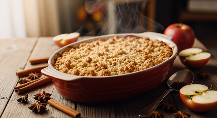 homemade apple crumble