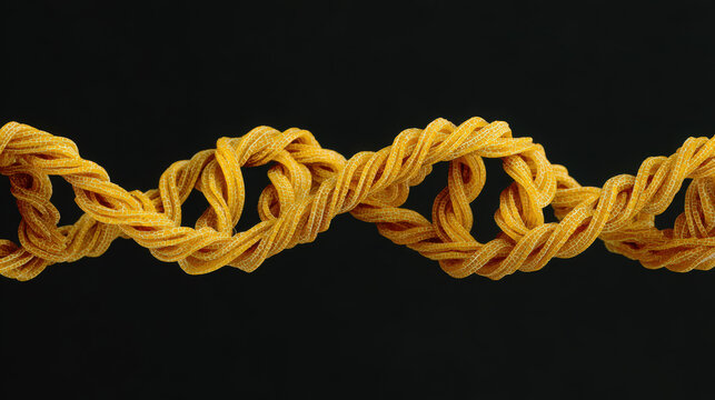 levitating pasta dna strand on isolated background