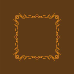 gold frame on the wall