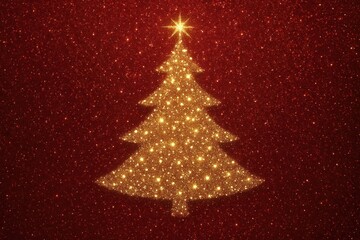 Sparkling festive Christmas tree background