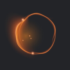 Dynamic Bright Light Luminous Energy Wave. Glowing lines on dark background