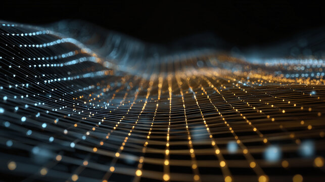 A captivating display of interconnected data points, forming a mesmerizing network