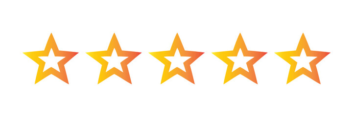 5 Star Rating Icon: Customer Review, Quality Feedback, Best Choice