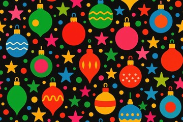 Vibrant festive ornament pattern