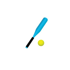 Bat ball  icon design and art illustration