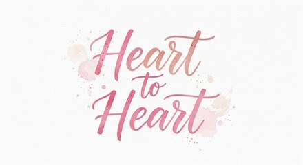 Heart to Heart Watercolor Design for Emotional Websites, Greeting Cards, Social Media, Relationship Blogs, and Heartfelt Communication