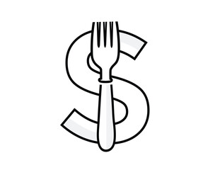 dollar food finance icon
