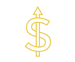 Dollar Sign with Arrow Illustration
