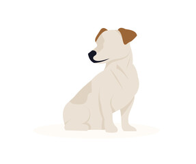 Illustration of a dog sitting