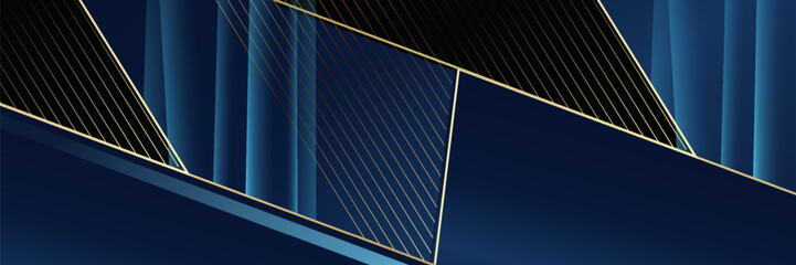 Royal Blue and Gold Luxury Abstract Background designed for premium presentations and elegant occasions.VIP Invitation Layout with. suit for bussines.