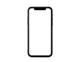 Sleek, modern mobile device on a stark black background