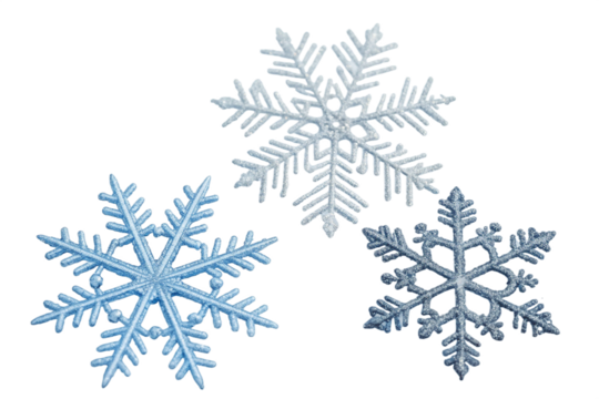 snowflakes on a transparent background