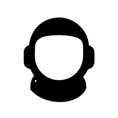 Astronaut Helmet Icon Silhouette