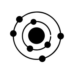 Solar System Icon Silhouette