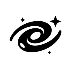 Spiral Galaxy Icon Silhouette