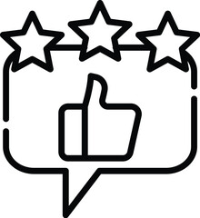 feedback web icon in outline style